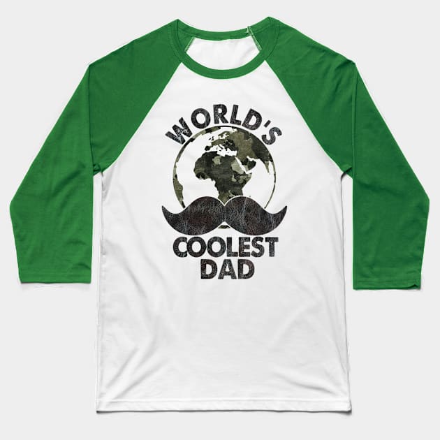 World's coolest dad; father's day; dad gift; dad; father; dad birthday; moustache Baseball T-Shirt by Be my good time